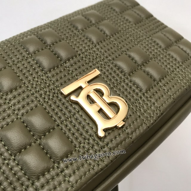 Burberry專門店新款羊皮小號TB蘿拉包 巴寶莉絎縫品牌格紋鏈條單肩挎背女包 yxb1533